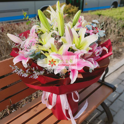 黔南8支多头百合,万事如意喜上加喜