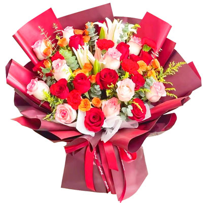 黔南22朵玫瑰百合，追求真爱幸福